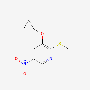 3-Cyclopropoxy-2-(methylthio)-5-nitropyridine