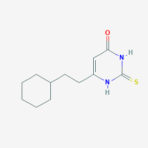molecular formula C12H18N2OS B1481756 6-(2-cyclohexylethyl)-2-thioxo-2,3-dihydropyrimidin-4(1H)-one CAS No. 857475-35-5