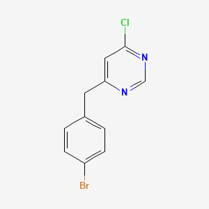 molecular formula C11H8BrClN2 B1481757 4-(4-溴苄基)-6-氯嘧啶 CAS No. 2091250-59-6
