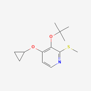 3-Tert-butoxy-4-cyclopropoxy-2-(methylthio)pyridine