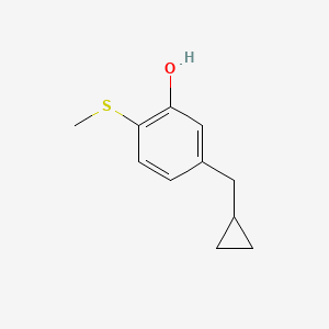 5-(Cyclopropylmethyl)-2-(methylthio)phenol