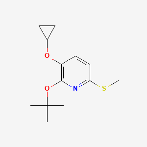 2-Tert-butoxy-3-cyclopropoxy-6-(methylthio)pyridine