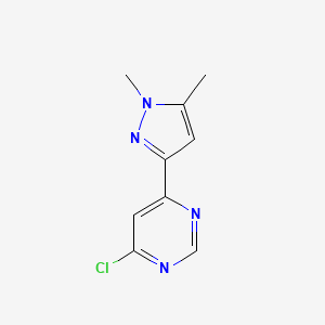 molecular formula C9H9ClN4 B1481759 4-cloro-6-(1,5-dimetil-1H-pirazol-3-il)pirimidina CAS No. 2091217-43-3