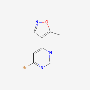 molecular formula C8H6BrN3O B1481760 4-(6-溴嘧啶-4-基)-5-甲基异恶唑 CAS No. 2091717-91-6