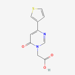 molecular formula C10H8N2O3S B1481764 2-(6-oxo-4-(thiophen-3-yl)pyrimidin-1(6H)-yl)acetic acid CAS No. 2092547-60-7