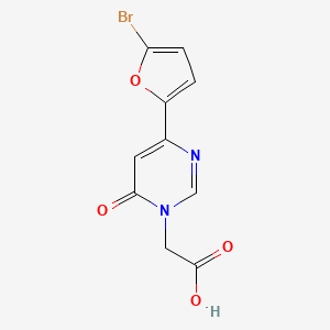 2-(4-(5-bromofuran-2-yl)-6-oxopyrimidin-1(6H)-yl)acetic acid