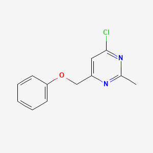 molecular formula C12H11ClN2O B1481772 4-氯-2-甲基-6-(苯氧甲基)嘧啶 CAS No. 2091639-47-1