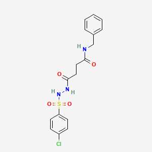 N-benzyl-4-{2-[(4-chlorophenyl)sulfonyl]hydrazinyl}-4-oxobutanamide