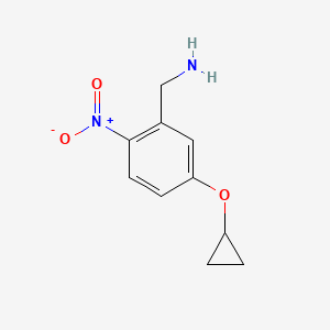 (5-Cyclopropoxy-2-nitrophenyl)methanamine