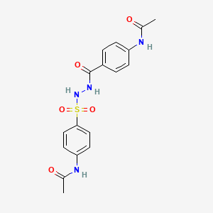 N-{4-[(2-{[4-(acetylamino)phenyl]carbonyl}hydrazinyl)sulfonyl]phenyl}acetamide