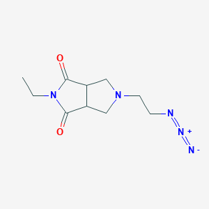 molecular formula C10H15N5O2 B1481777 5-(2-叠氮乙基)-2-乙基四氢吡咯并[3,4-c]吡咯-1,3(2H,3aH)-二酮 CAS No. 2098091-09-7