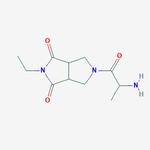 molecular formula C11H17N3O3 B1481778 5-alanyl-2-éthyltétrahydropyrrolo[3,4-c]pyrrole-1,3(2H,3aH)-dione CAS No. 2097948-51-9