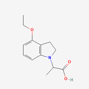 molecular formula C13H17NO3 B1481779 2-(4-Ethoxyindolin-1-yl)propanoic acid CAS No. 2097944-64-2