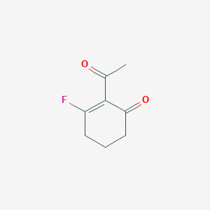 molecular formula C8H9FO2 B148178 2-Acetyl-3-fluorocyclohex-2-en-1-one CAS No. 134614-45-2