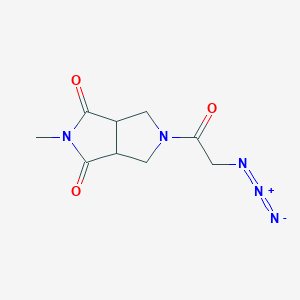 molecular formula C9H11N5O3 B1481780 5-(2-叠氮乙酰基)-2-甲基四氢吡咯并[3,4-c]吡咯-1,3(2H,3aH)-二酮 CAS No. 2098048-36-1