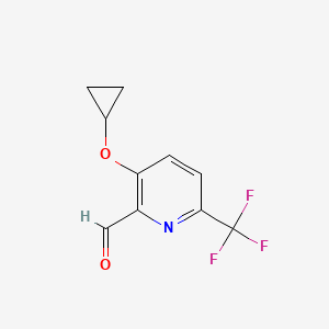 3-Cyclopropoxy-6-(trifluoromethyl)picolinaldehyde