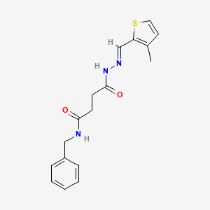 N-benzyl-4-{(2E)-2-[(3-methylthiophen-2-yl)methylidene]hydrazinyl}-4-oxobutanamide