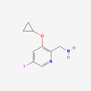 (3-Cyclopropoxy-5-iodopyridin-2-YL)methanamine