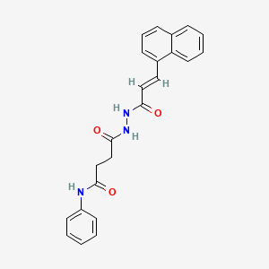 4-{2-[(2E)-3-(naphthalen-1-yl)prop-2-enoyl]hydrazinyl}-4-oxo-N-phenylbutanamide