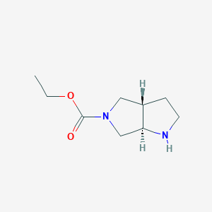 ethyl (3aS,6aR)-2,3,3a,4,6,6a-hexahydro-1H-pyrrolo[2,3-c]pyrrole-5-carboxylate