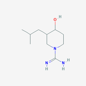 molecular formula C10H21N3O B1481791 4-Hydroxy-3-isobutylpiperidine-1-carboximidamide CAS No. 2097997-09-4