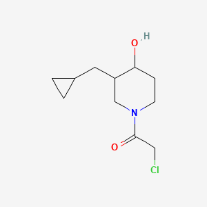 molecular formula C11H18ClNO2 B1481792 2-氯-1-(3-(环丙基甲基)-4-羟基哌啶-1-基)乙انون CAS No. 2097998-60-0