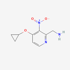 (4-Cyclopropoxy-3-nitropyridin-2-YL)methanamine