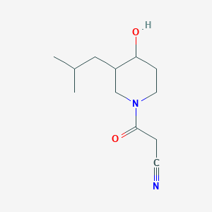 3-(4-Hydroxy-3-isobutylpiperidin-1-yl)-3-oxopropanenitrile