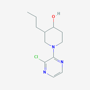 molecular formula C12H18ClN3O B1481795 1-(3-氯吡嗪-2-基)-3-丙基哌啶-4-醇 CAS No. 2098104-28-8
