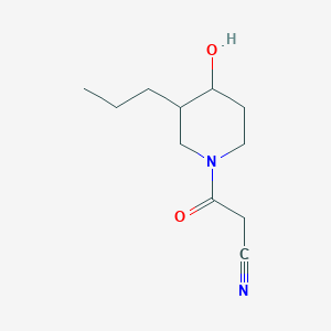 3-(4-Hydroxy-3-propylpiperidin-1-yl)-3-oxopropanenitrile