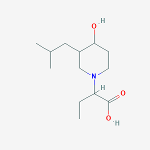 2-(4-Hydroxy-3-isobutylpiperidin-1-yl)butanoic acid