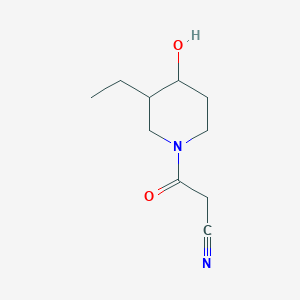 3-(3-Ethyl-4-hydroxypiperidin-1-yl)-3-oxopropanenitrile