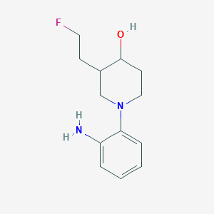 molecular formula C13H19FN2O B1481802 1-(2-氨基苯基)-3-(2-氟乙基)哌啶-4-醇 CAS No. 2098104-82-4