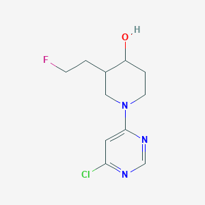 molecular formula C11H15ClFN3O B1481803 1-(6-氯嘧啶-4-基)-3-(2-氟乙基)哌啶-4-醇 CAS No. 2098087-59-1