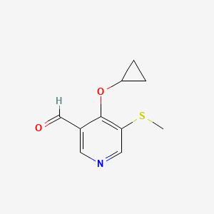 4-Cyclopropoxy-5-(methylthio)nicotinaldehyde