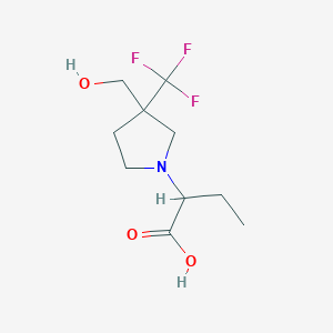 molecular formula C10H16F3NO3 B1481806 2-(3-(Hydroxymethyl)-3-(trifluoromethyl)pyrrolidin-1-yl)butanoic acid CAS No. 2097953-99-4