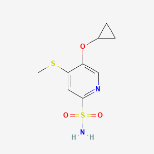 5-Cyclopropoxy-4-(methylthio)pyridine-2-sulfonamide