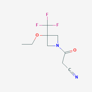 3-(3-Ethoxy-3-(trifluoromethyl)azetidin-1-yl)-3-oxopropanenitrile