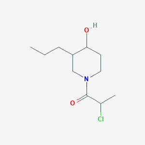 2-Chloro-1-(4-hydroxy-3-propylpiperidin-1-yl)propan-1-one