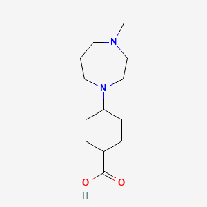 molecular formula C13H24N2O2 B1481813 4-(4-Methyl-1,4-diazepan-1-yl)cyclohexane-1-carboxylic acid CAS No. 2098074-53-2