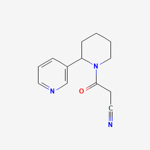 3-Oxo-3-(2-(pyridin-3-yl)piperidin-1-yl)propanenitrile
