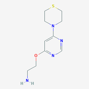 2-((6-Thiomorpholinopyrimidin-4-yl)oxy)ethan-1-amine