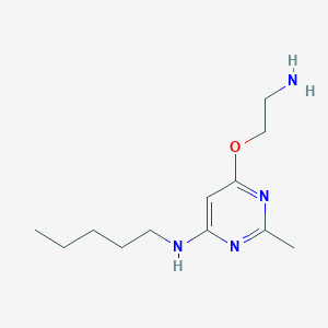 molecular formula C12H22N4O B1481826 6-(2-aminoethoxy)-2-methyl-N-pentylpyrimidin-4-amine CAS No. 2098057-30-6