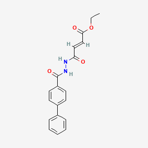 molecular formula C19H18N2O4 B14818267 ethyl (2E)-4-[2-(biphenyl-4-ylcarbonyl)hydrazinyl]-4-oxobut-2-enoate 