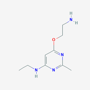 molecular formula C9H16N4O B1481827 6-(2-aminoethoxy)-N-ethyl-2-methylpyrimidin-4-amine CAS No. 2097969-19-0