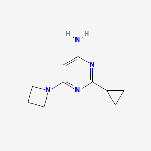molecular formula C10H14N4 B1481830 6-(氮杂环丁-1-基)-2-环丙基嘧啶-4-胺 CAS No. 1865122-79-7