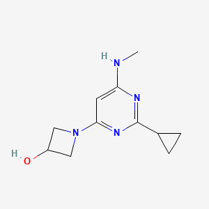 molecular formula C11H16N4O B1481831 1-(2-Cyclopropyl-6-(methylamino)pyrimidin-4-yl)azetidin-3-ol CAS No. 1861555-75-0
