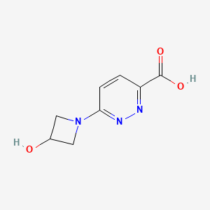 molecular formula C8H9N3O3 B1481835 6-(3-Hydroxyazetidin-1-yl)pyridazine-3-carboxylic acid CAS No. 1851100-49-6