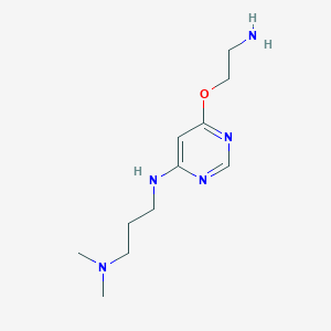 molecular formula C11H21N5O B1481841 N1-(6-(2-aminoethoxy)pyrimidin-4-yl)-N3,N3-dimethylpropane-1,3-diamine CAS No. 2098013-75-1