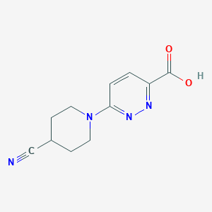 molecular formula C11H12N4O2 B1481843 6-(4-Cyanopiperidin-1-yl)pyridazine-3-carboxylic acid CAS No. 2098024-39-4